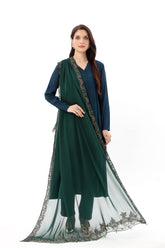 1 Piece Chiffon Embroidered Dupatta (AA5445)